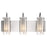 Elan Krysalis 3 Light Bath Wall Mount, Chrome/Clear