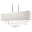 Elan Piatt 6 Light Linear Chandelier, Chrome/White