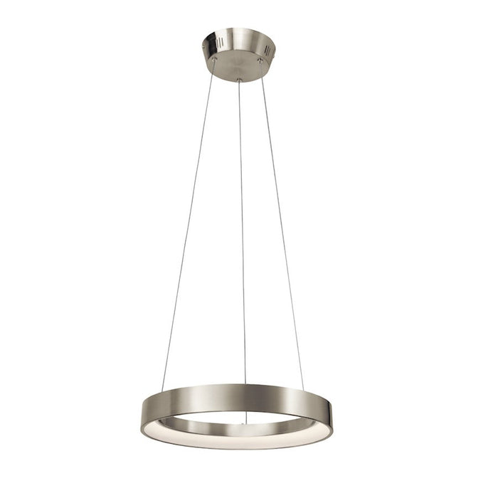 Elan Fornello 1 Light LED Pendant, Brushed Nickel/White Acrylic - 83260