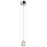 Elan Lavinia 1 Lt LED Mini Pendant, Chrome/Bubble Crystal/Etched Acrylic- 83378