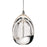 Elan Lavinia 1 Light LED Mini Pendant, Chrome/Bubble Crystal/Etched Acrylic