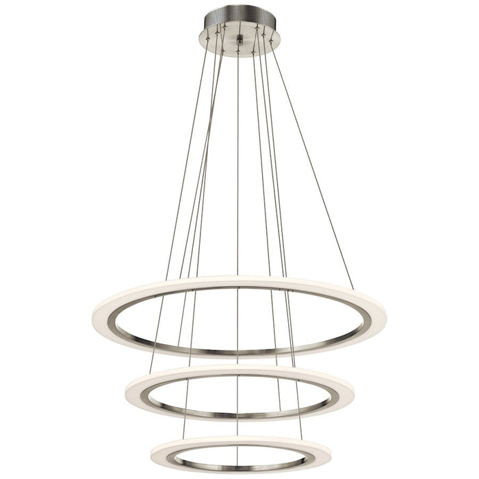 Elan Hyvo 32" LED Chandelier, Brushed Nickel/Matte White Acrylic - 83669