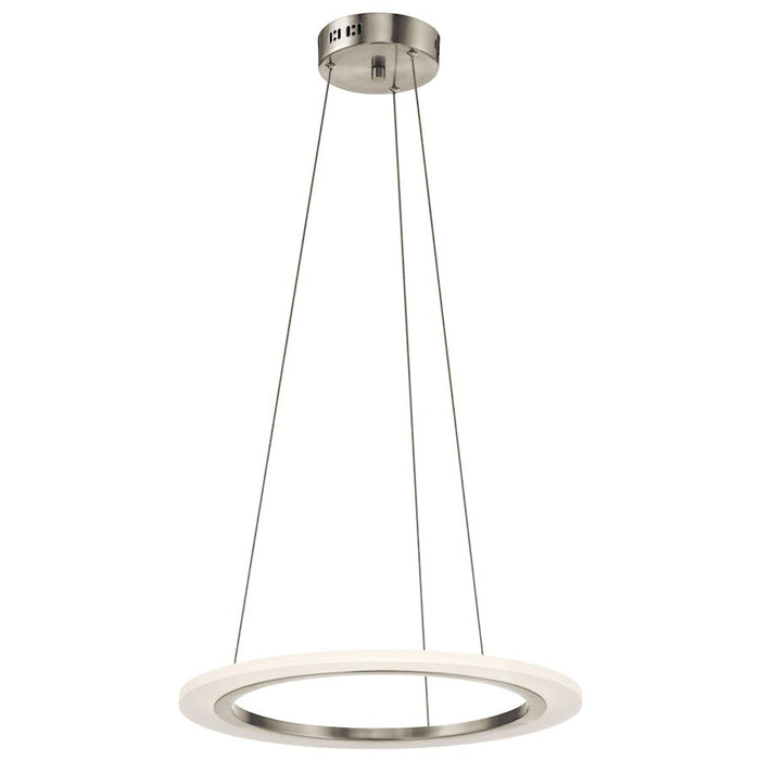 Elan Hyvo 19" LED Chandelier, Brushed Nickel/Matte White Acrylic - 83671