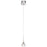 Elan Kabru 1 Lt LED Mini Pendant, Chrome/Clear/Suspended Metal Flake - 83721