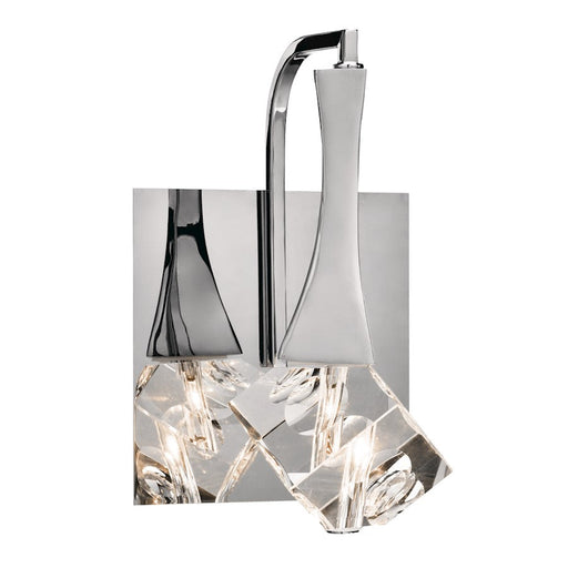 Elan Rockne 1 Light LED Wall Sconce, Chrome//Clear Optical Crystal - 83775