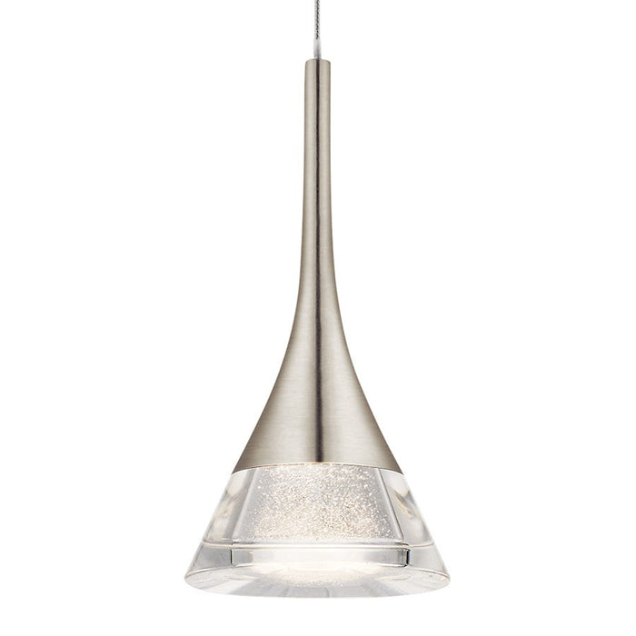 Elan Kabru 1 Light LED Mini Pendant, Clear/Metal Flake