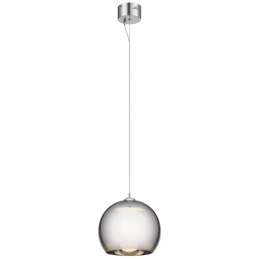 Elan Rendo 1 Light 11" LED Mini Pendant, Chrome/Smoked - 83791