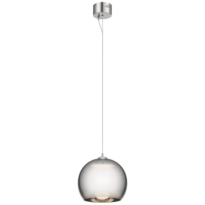 Elan Rendo 1 Light 11" LED Mini Pendant, Chrome/Smoked - 83791