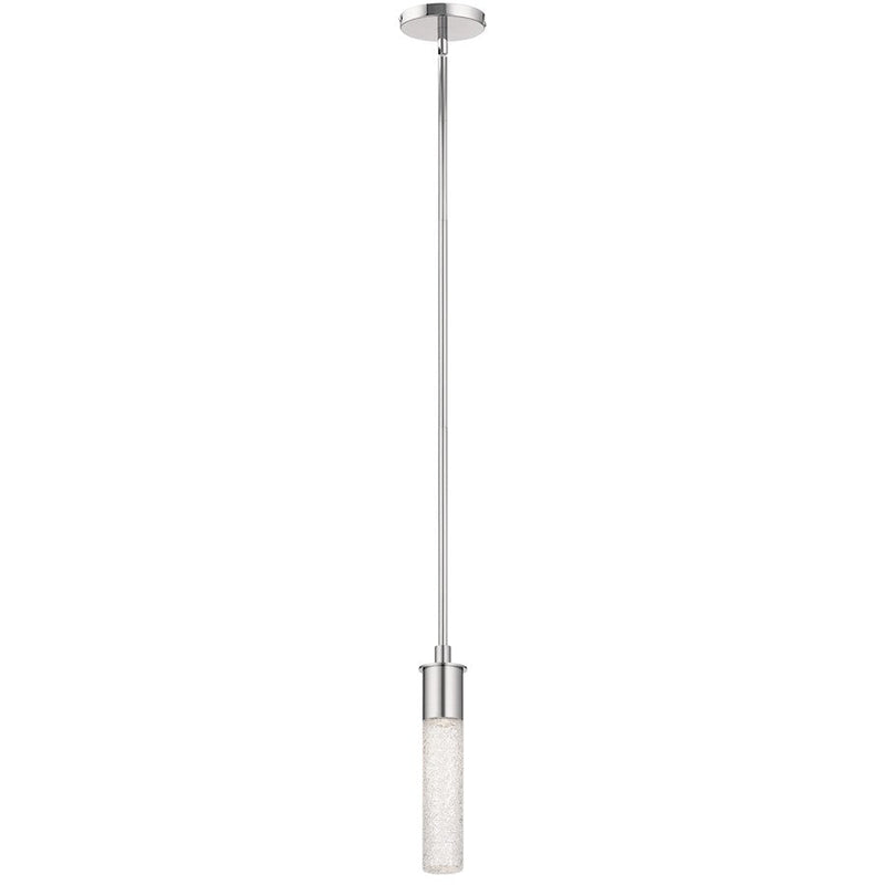 Elan Glacial 1 Light LED Mini Pendant, Chrome/Clear Ice - 83831