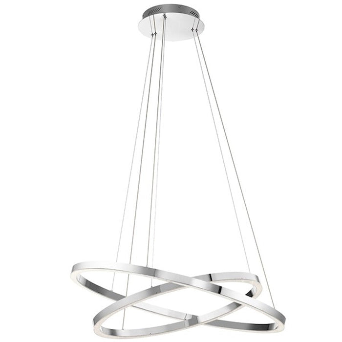 Elan Opus LED Pendant, Chrome/Clear Acrylic/Cubic Zirconia Chips