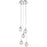 Elan Kiss 5 Lt LED Cluster Pendant, Chrome/Clear Acrylic/Cubic Chips - 83948