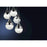 Elan Kiss 5 Lt LED Cluster Pendant, Chrome/Clear Acrylic/Cubic Chips