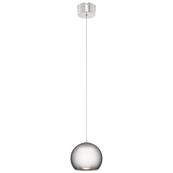 Elan Rendo 1 Light 7" LED Mini Pendant, Chrome/Smoked - 83951