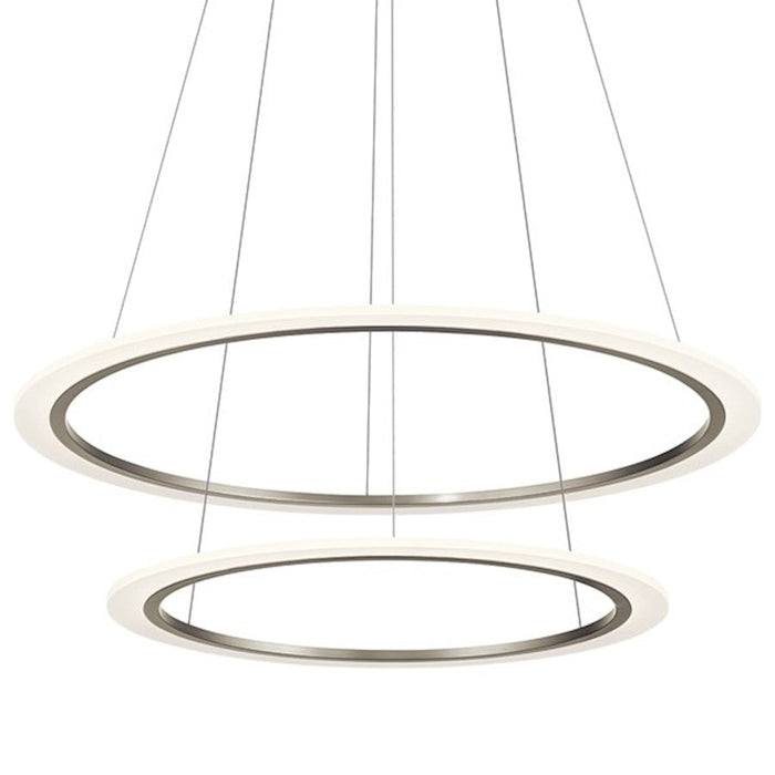 Elan Hyvo 2 Light 36" Pendant, Brushed Nickel/Matte White Acrylic