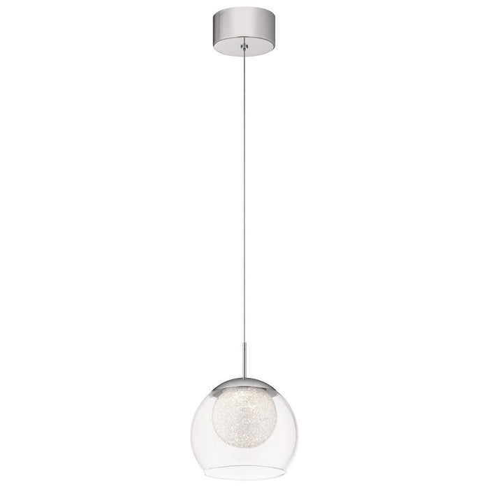 Elan Lexi LED Mini Pendant, Chrome/Clear/Outer/Cubic Zirconia - 84010