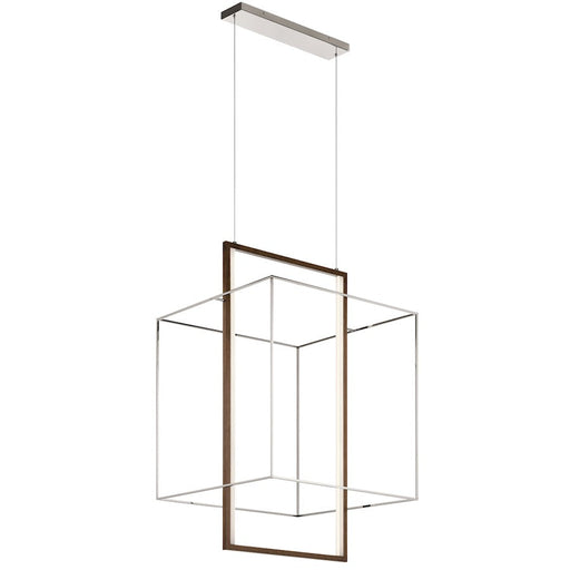 Elan Viho LED Foyer Chandelier, Polished Nickel/Frosted White Acrylic - 84044