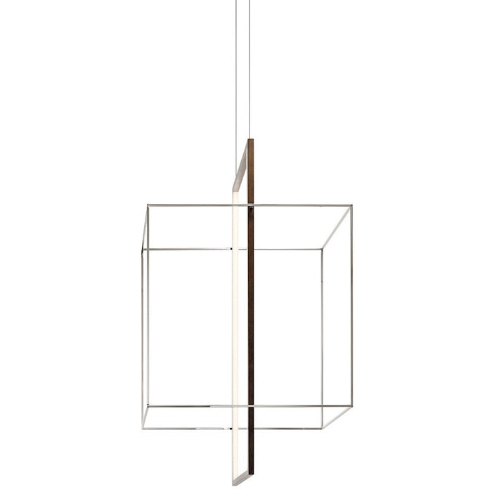 Elan Viho LED Foyer Chandelier, Polished Nickel/Frosted White Acrylic