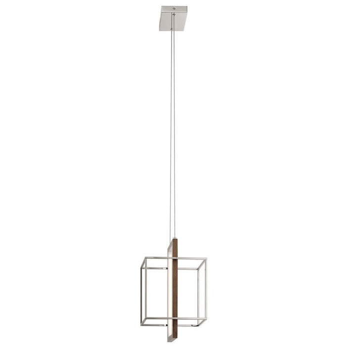 Elan Viho LED Pendant, Polished Nickel/Frosted White Acrylic