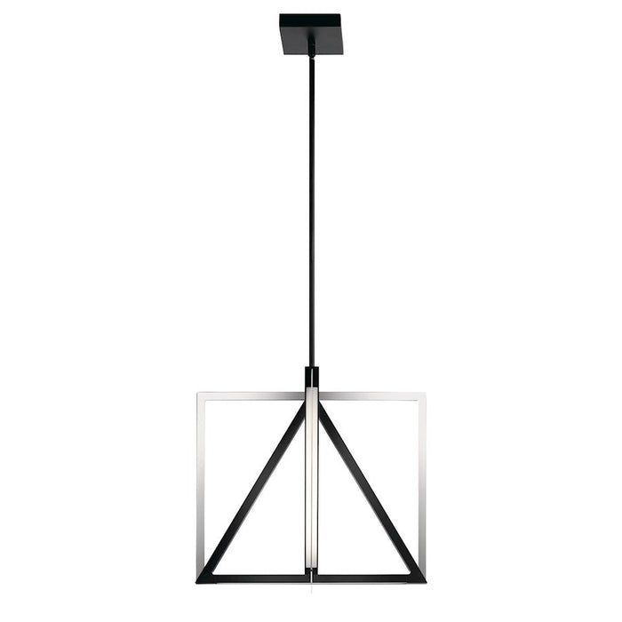 Elan Axis LED Pendant, Matte Black/Etched Acrylic