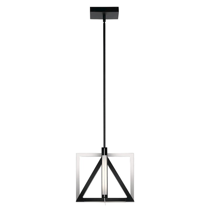 Elan Axis LED Pendant, Matte Black/Etched Acrylic