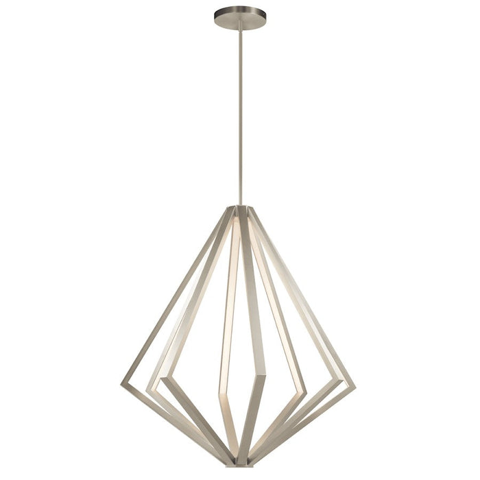 Elan Everest 8 Lt LED Chandelier 1 Tier Large, Satin Nickel/Etched - 84089