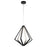 Elan Everest 6 Lt LED Chandelier 1 Tier Medium, Matte Black/Etched - 84090