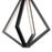 Elan Everest 4 Light LED Chandelier 1 Tier Small, Matte Black