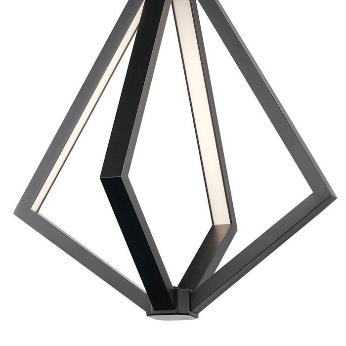 Elan Everest 4 Light LED Chandelier 1 Tier Small, Matte Black