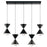 Elan Kordan 5 Lt LED Linear Chandelier, Matte Black/Polycarbonate