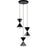 Elan Kordan 3 Light LED Cluster Pendant, Matte Black/Polycarbonate/Clear - 84114