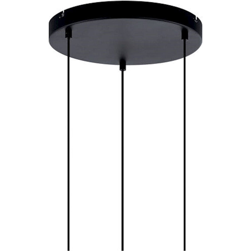 Elan Kordan 3 Light LED Cluster Pendant, Matte Black/Polycarbonate/Clear