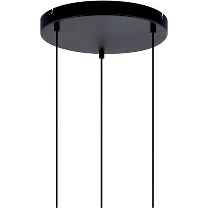 Elan Kordan 3 Light LED Cluster Pendant, Matte Black/Polycarbonate/Clear