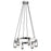 Elan Ayse 6 Light LED Chandelier, Matte Black/Clear Bubble Crystal - 84126
