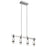 Elan Ayse 4 Light LED Linear Chandelier, Matte Black/Clear Bubble - 84127