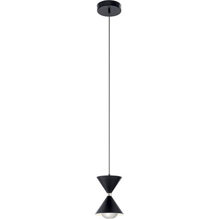 Elan Kordan LED Mini Pendant, Matte Black/Clear Polycarbonate - 84130