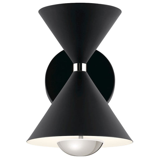 Elan Kordan LED Wall Sconce, Matte Black/Clear Polycarbonate