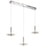 Elan Korfu 3 Light LED Linear Chandelier , Chrome/Etched Acrylic - 84139