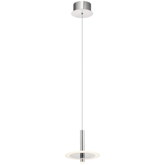 Elan Korfu LED Mini Pendant, Chrome/Etched Acrylic - 84141