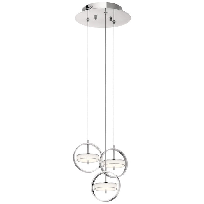 Elan Baylin LED Cluster Pendant, Chrome/White Acrylic