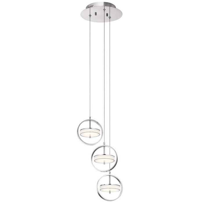 Elan Baylin LED Cluster Pendant, Chrome/White Acrylic