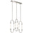 Elan Delsey 3 Lt LED Linear Chandelier, Nickel/Clear Twisted - 84149