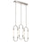 Elan Delsey 3 Light LED Linear Chandelier, Clear Twisted