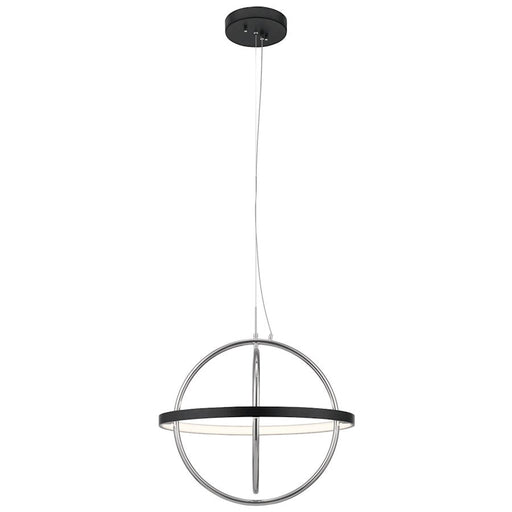 Elan Arvo LED Chandelier 1 Tier, Matte Black/Polycarbonate