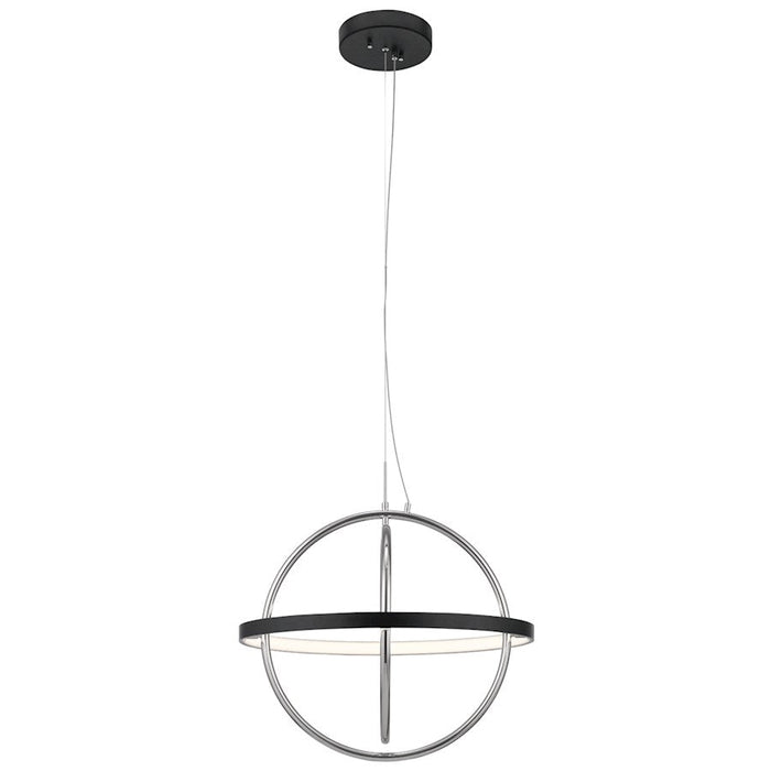 Elan Arvo LED Chandelier 1 Tier, Matte Black/Polycarbonate