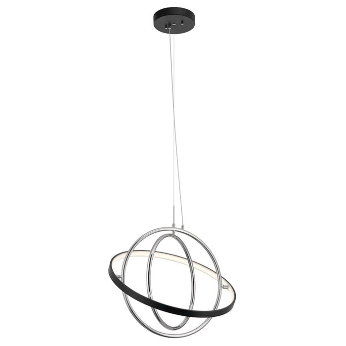 Elan Arvo LED Chandelier 1 Tier, Matte Black/Polycarbonate