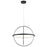 Elan Arvo LED Chandelier 1 Tier, Matte Black/Polycarbonate