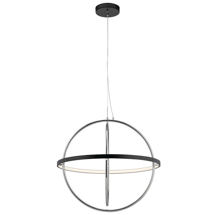 Elan Arvo LED Chandelier 1 Tier, Matte Black/Polycarbonate