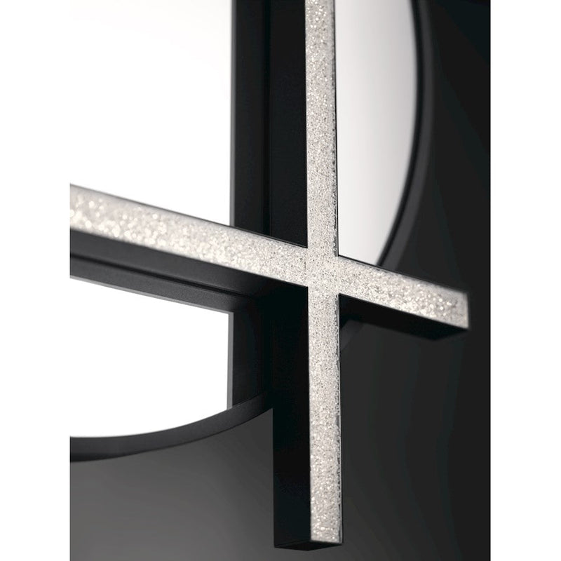 Elan Kemena LED Mirror, Matte Black/Acrylic