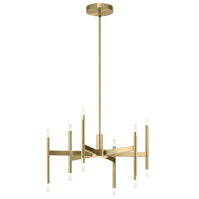 Elan Kizette 6 Light LED Chandelier 1 Tier Medium, Champagne Gold/Etched - 84176