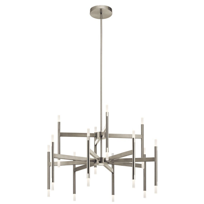 Elan Kizette 12 Light LED Chandelier 2 Tier, Brushed Nickel/Etched - 84177